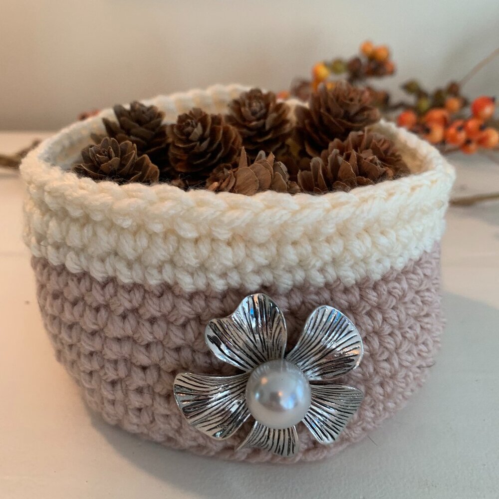 Handmade Crochet Basket!